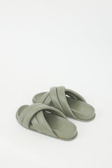 Anine Bing Sage Green Leather Lizzie Slide