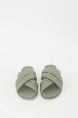 Anine Bing Sage Green Leather Lizzie Slide