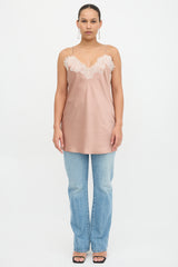 Anine Bing Satin Lace Cami Top