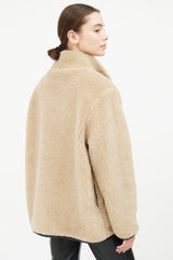 Anine Bing Tan & Black Sherpa Ryder Jacket