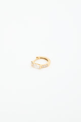 Anita Ko 18K Gold & Marquise Diamond Huggie Earrings