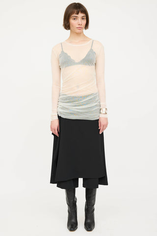 Ann DemeulemeesterSilk Mesh Longsleeve Top