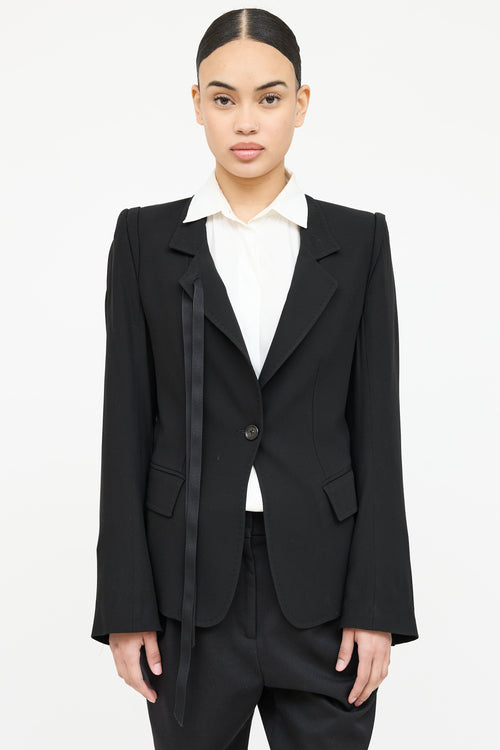 Single Button Tie Blazer