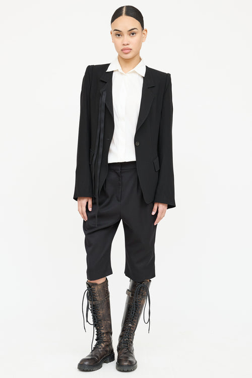 Single Button Tie Blazer