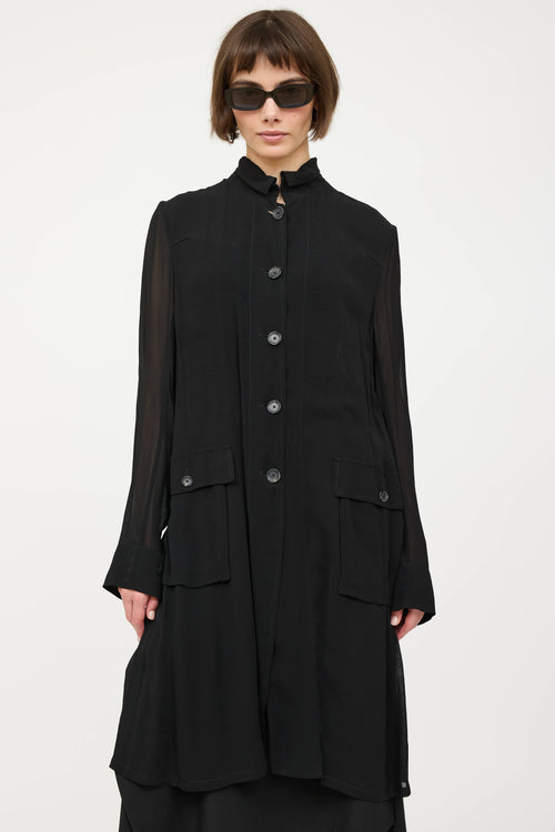 Ann DemeulemeesterButtoned Sheer Shirt Dress