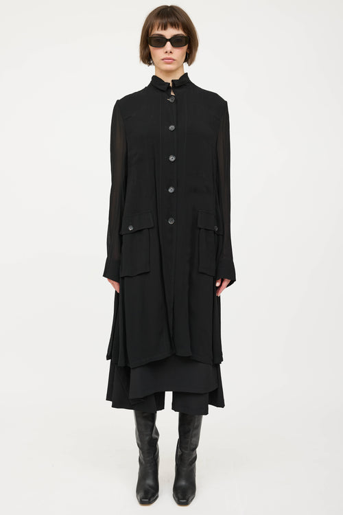 Ann DemeulemeesterButtoned Sheer Shirt Dress