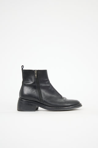 Ann Demeulemeester Leather Dual Zip Boot