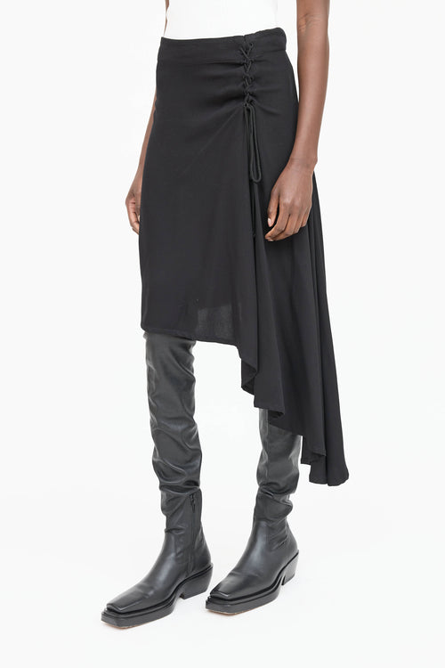 Ann Demeulemeester Asymmetrical Tie Skirt