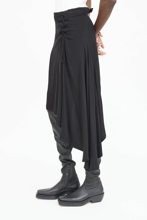 Ann Demeulemeester Asymmetrical Tie Skirt