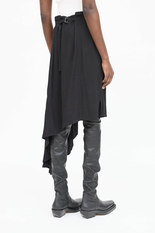 Ann Demeulemeester Asymmetrical Tie Skirt