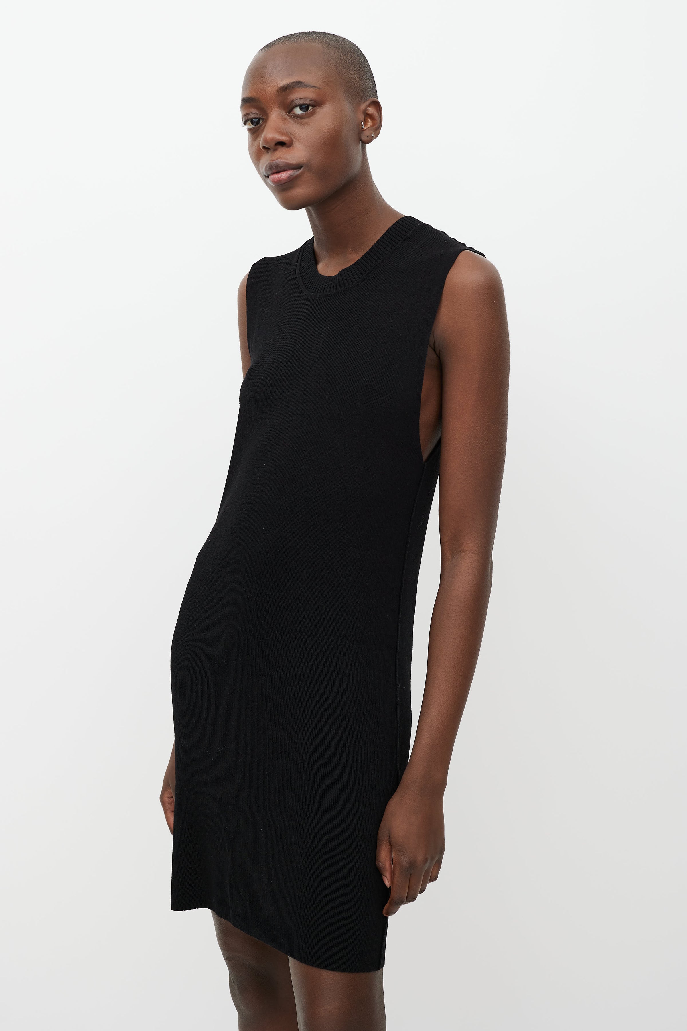 ann demeulemeester knit dress Eva Long Open Back Knitted Dress Ann Demeulemeester