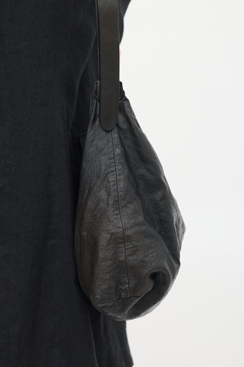 Ann Demeulemeester Black Leather Crossbody Bag