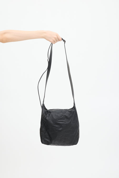 Ann Demeulemeester Black Leather Crossbody Bag