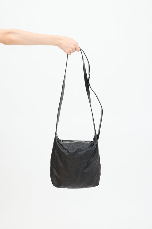 Ann Demeulemeester Black Leather Crossbody Bag