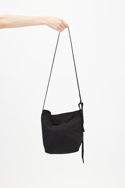 Ann Demeulemeester Black Mini Sack Crossbody Bag