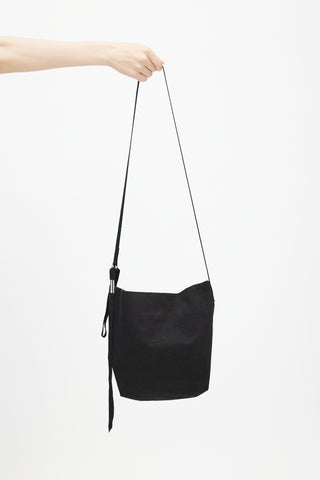 Ann Demeulemeester Black Mini Sack Crossbody Bag