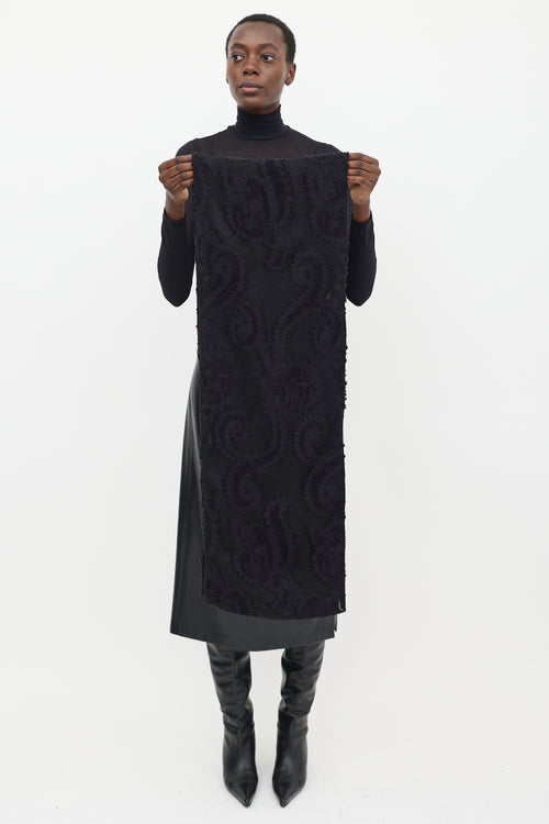 Ann Demeulemeester Black Sheer Paisley Bolero Scarf