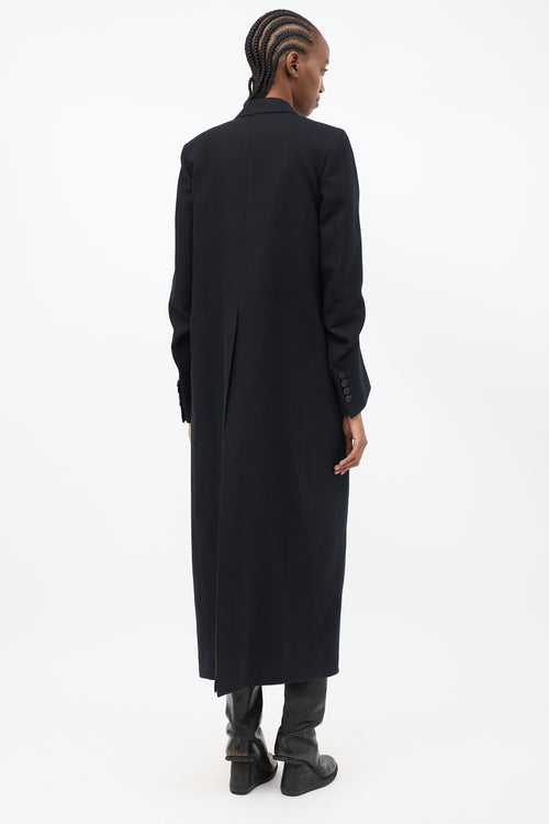 Ann Demeulemeester Black Wool Lieke Tacked Sleeve Long Coat