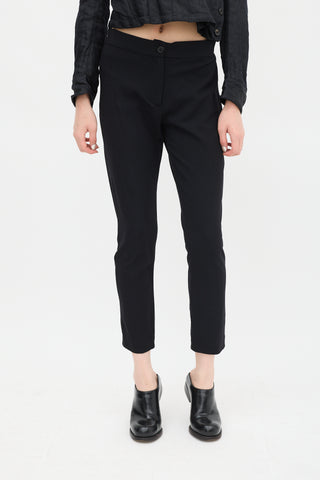 Ann Demeulemeester Black Wool Skinny Trouser