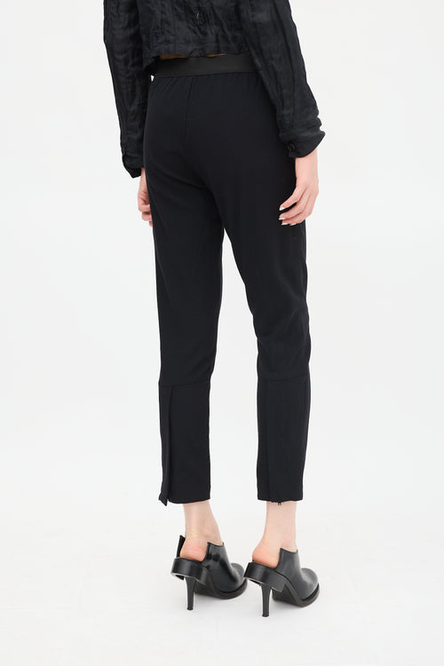 Ann Demeulemeester Black Wool Skinny Trouser