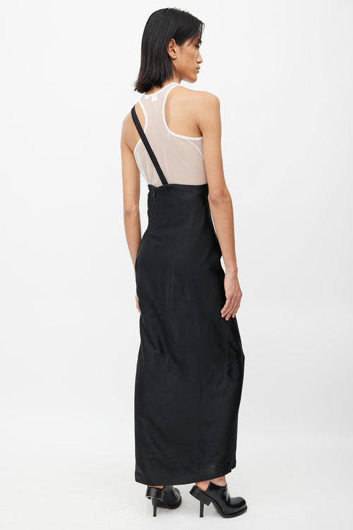 Ann Demeulemeester Black Zip & Strap Maxi Skirt