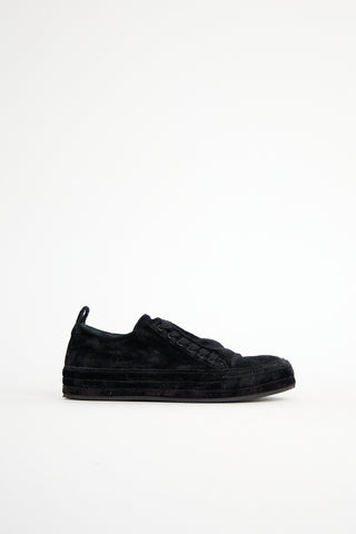 Ann Demeulemeester Crushed Velvet Sneaker