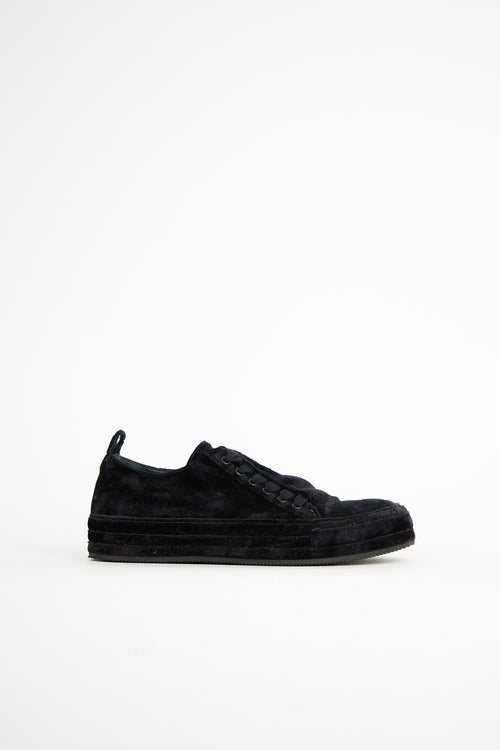 Ann Demeulemeester Crushed Velvet Sneaker