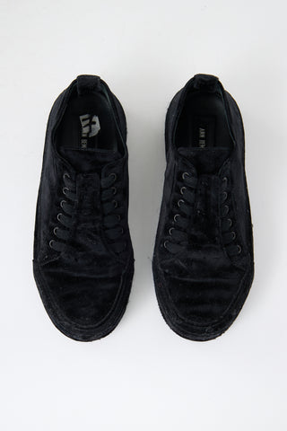 Ann Demeulemeester Crushed Velvet Sneaker