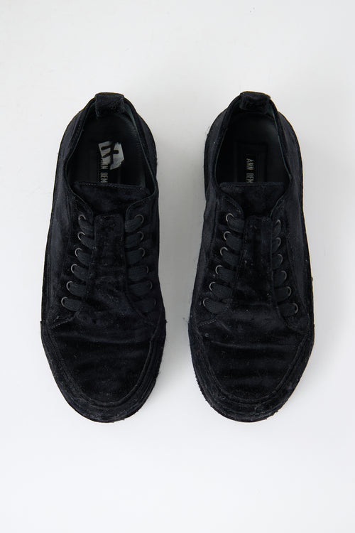 Ann Demeulemeester Crushed Velvet Sneaker