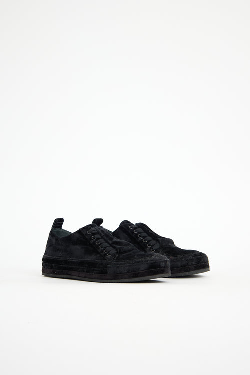 Ann Demeulemeester Crushed Velvet Sneaker
