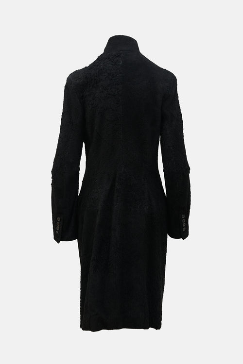 Ann Demeulemeester FW 2000 Textured Suede Coat