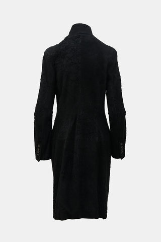 Ann Demeulemeester FW 2000 Textured Suede Coat