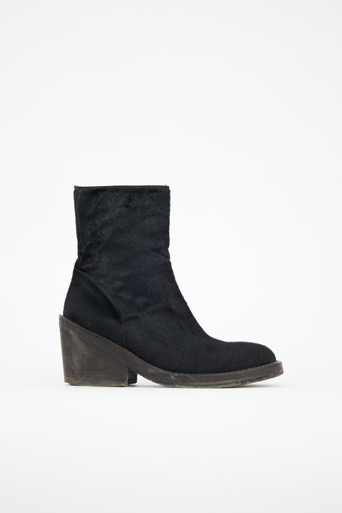Ann Demeulemeester Leather Low Heel Boot