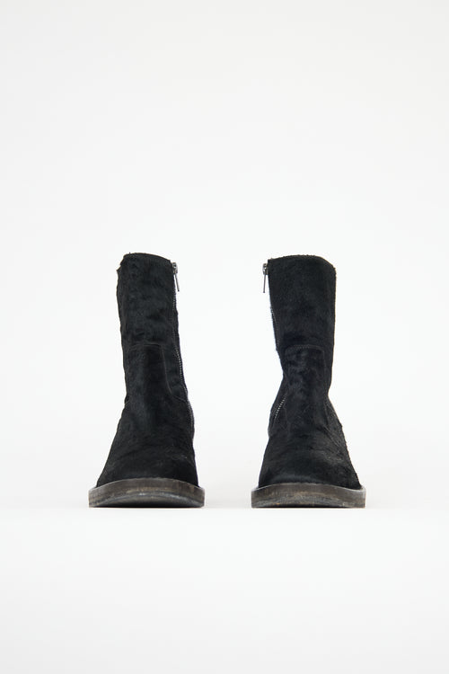 Ann Demeulemeester Leather Low Heel Boot