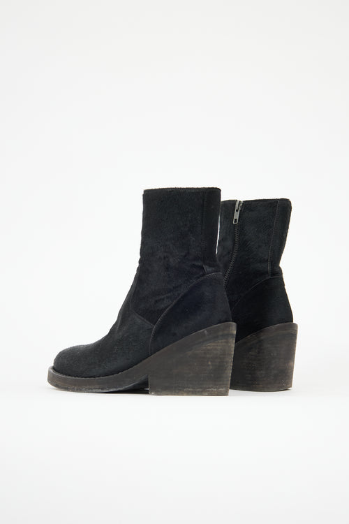 Ann Demeulemeester Leather Low Heel Boot