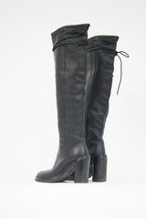 Ann Demeulemeester FW 2002 Leather Tall Boot