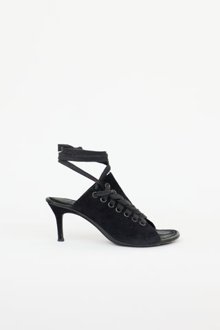 Ann Demeulemeester Suede Lace Up Mule
