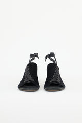 Ann Demeulemeester Suede Lace Up Mule