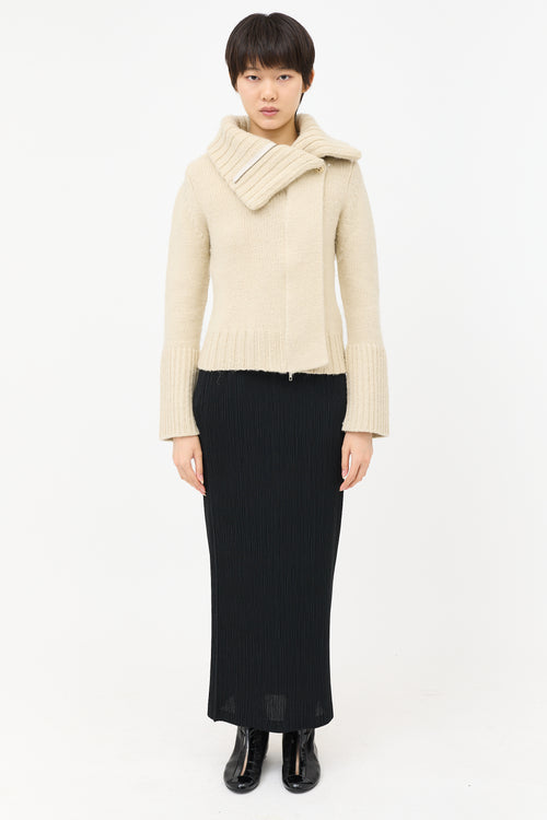 Ann Demeulemeester Wool & Alpaca Zip Cardigan