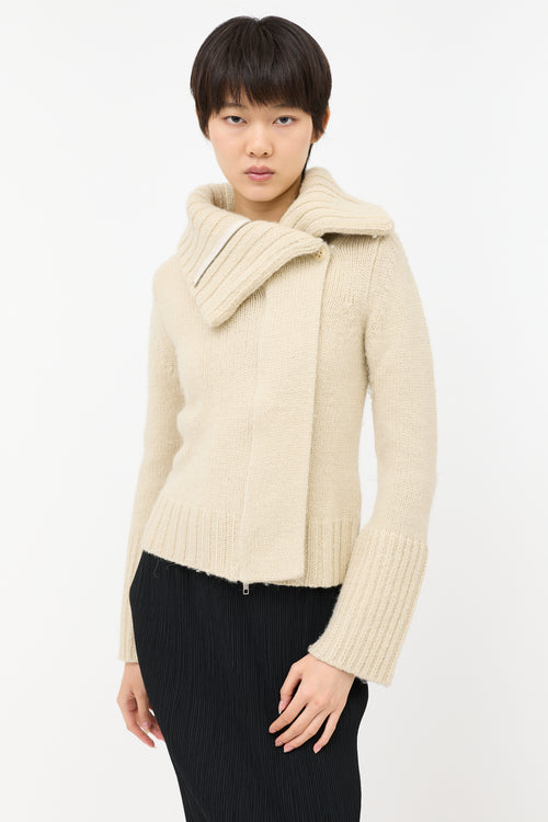 Ann Demeulemeester Wool & Alpaca Zip Cardigan