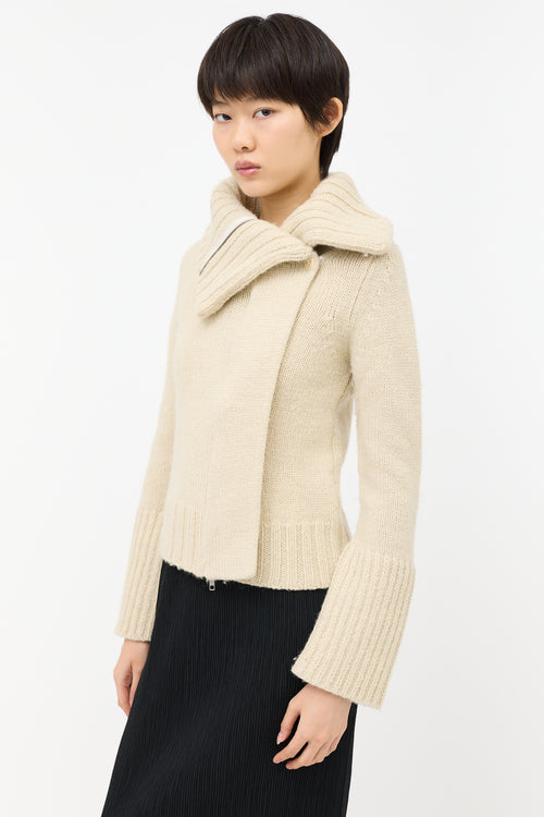 Ann Demeulemeester Wool & Alpaca Zip Cardigan
