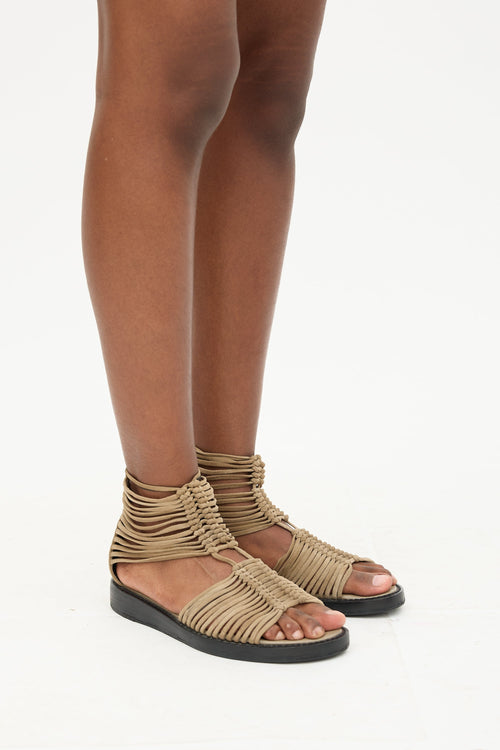 Ann Demeulemeester Suede Strappy Sandal