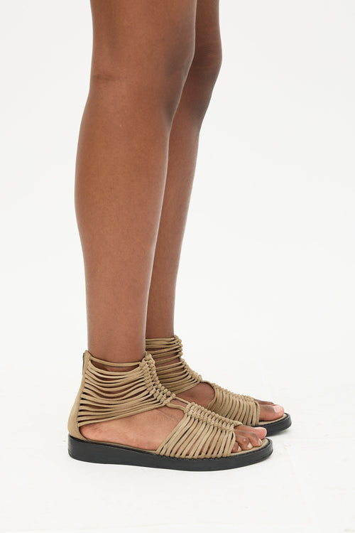 Ann Demeulemeester Suede Strappy Sandal