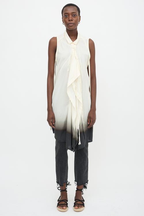 Ann Demeulemeester SS 2007 Ombre Tie Shirt Dress