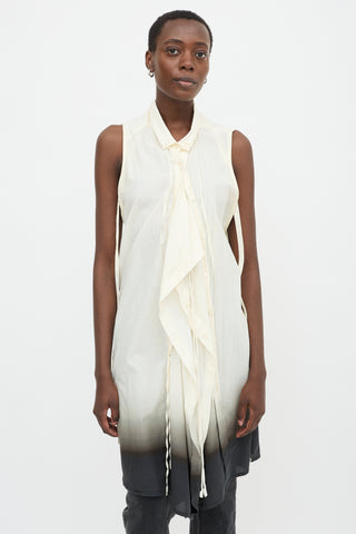 Ann Demeulemeester SS 2007 Ombre Tie Shirt Dress