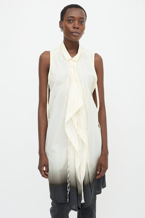 Ann Demeulemeester SS 2007 Ombre Tie Shirt Dress