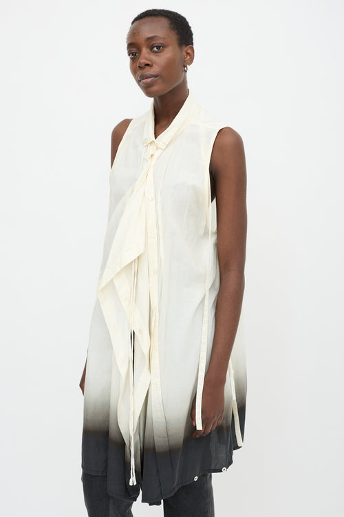 Ann Demeulemeester SS 2007 Ombre Tie Shirt Dress