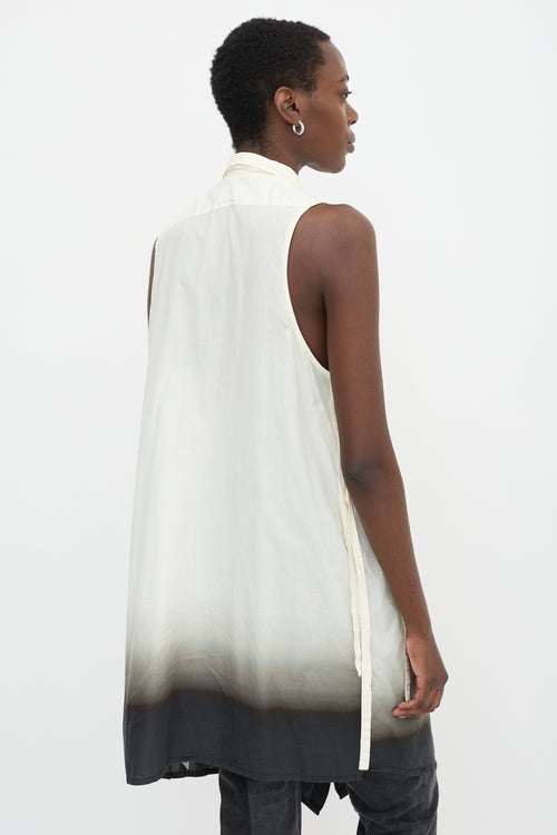 Ann Demeulemeester SS 2007 Ombre Tie Shirt Dress