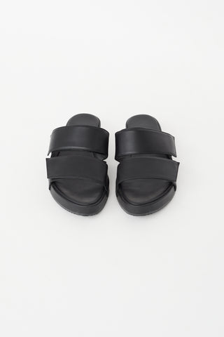 Ann Demeulemeester Black Leather Strappy Sandal