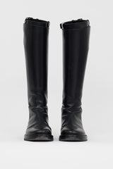 Ann Demeulemeester Black Leather Knee High Stan Boot